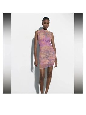 Zara Purple Sunset Tie Dye Dress